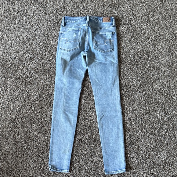 American Eagle High Rise Super Super Stretch Denim Jeans Size 8 Regular - Picture 6 of 9